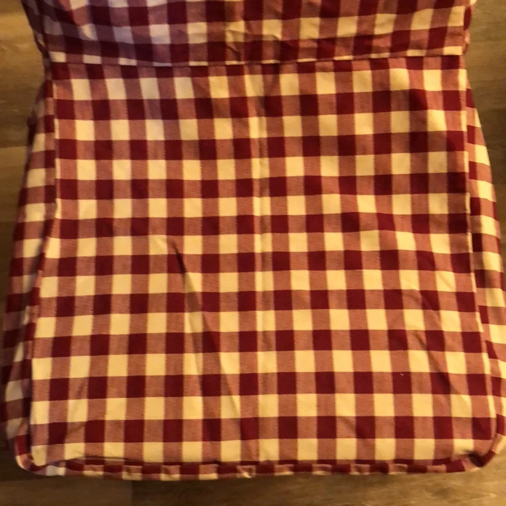 Red&White Checked Gingham Dining Room Chair Slipcover 16x28x16.5”w/6” drop